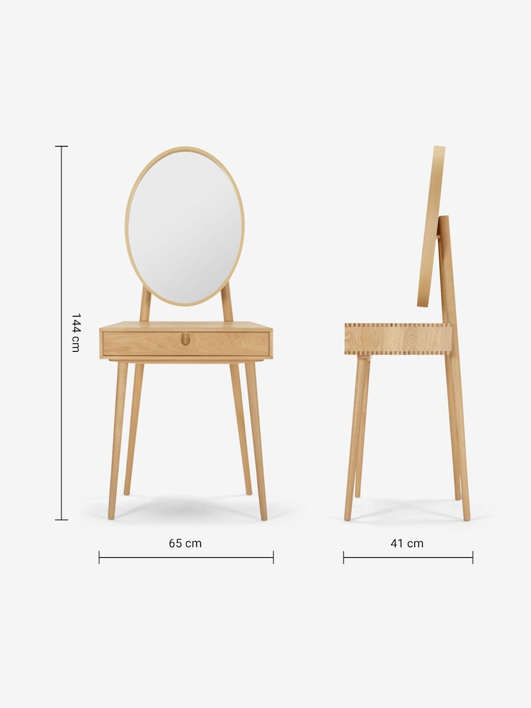 MADE.COM Oak Penn Console Dressing Table - Image 5 of 5