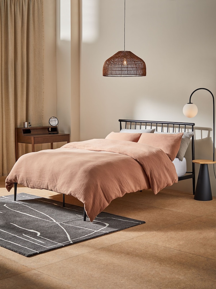 MADE.COM Black Penn Metal Bed Frame - Image 1 of 4