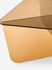 MADE.COM Caramel Glass Oki Coffee Table - Image 4 of 6