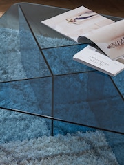 MADE.COM Blue Glass Oki Coffee Table - Image 2 of 4