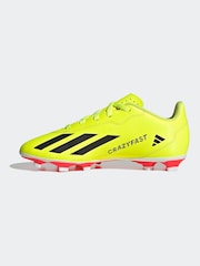 adidas Yellow Football X Crazyfast Club Flexible Ground Kids Boots - Image 2 of 10