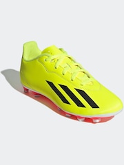 adidas Yellow Football X Crazyfast Club Flexible Ground Kids Boots - Image 3 of 10