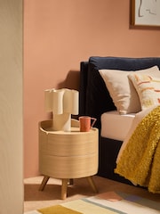 MADE.COM Oak Odie 2 Drawer Bedside Table - Image 1 of 4