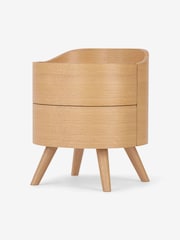 MADE.COM Oak Odie 2 Drawer Bedside Table - Image 2 of 4
