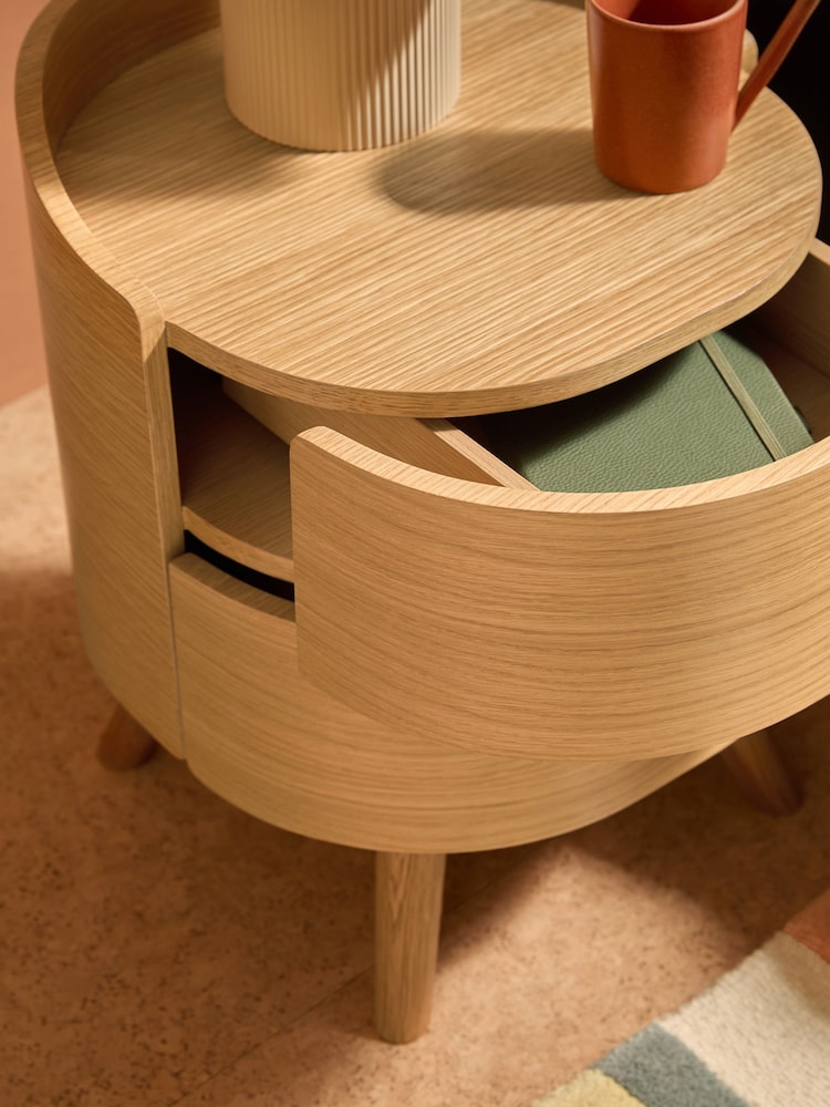 MADE.COM Oak Odie 2 Drawer Bedside Table - Image 2 of 4 MADE.COM Oak Odie 2 Drawer Bedside Table - Image 2 of 4