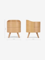 MADE.COM Oak Odie 2 Drawer Bedside Table - Image 3 of 4