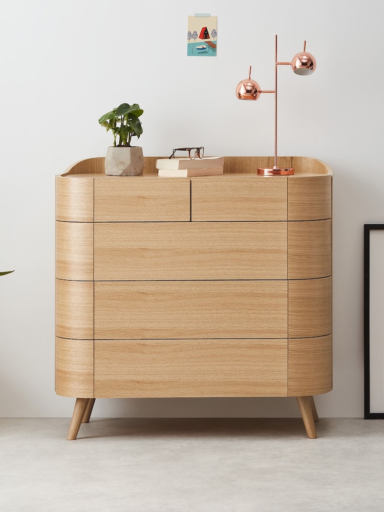 MADE.COM Oak Odie 5 Drawer Chest of Drawers - Image 1 of 4