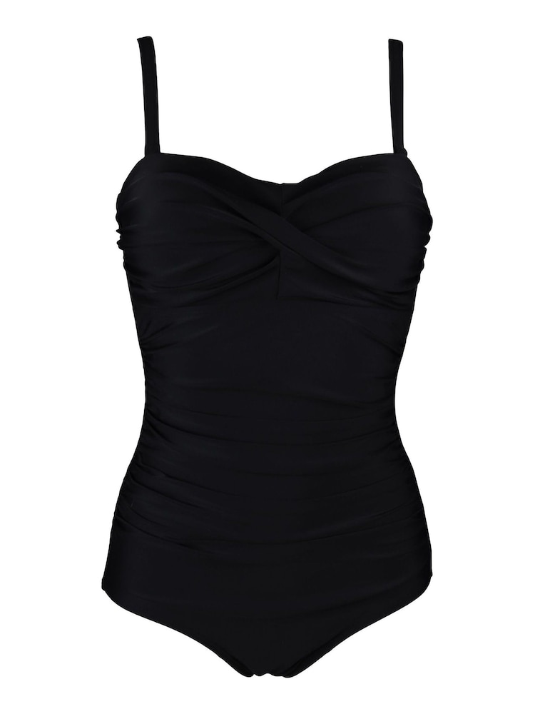 Pour Moi Black Santa Monica Removable Straps Tummy Control Swimsuit - Image 4 of 5