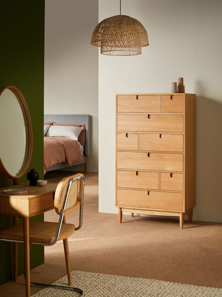 MADE.COM Oak Penn 9 Drawer Chest of Drawers - Image 1 of 5