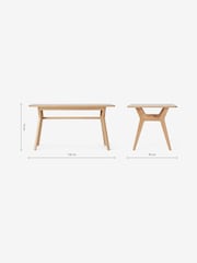 MADE.COM Oak Jenson Compact Rectangular 4 to 6 Seater Dining Table - Image 3 of 3