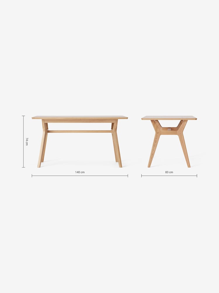 MADE.COM Oak Jenson Compact Rectangular 4 to 6 Seater Dining Table - Image 3 of 3