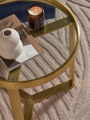 MADE.COM Brushed Brass/Glass Aula Side Table - Image 2 of 4