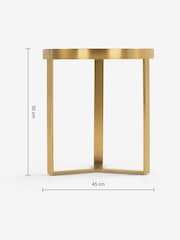 MADE.COM Brushed Brass/Glass Aula Side Table - Image 4 of 4