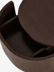 MADE.COM Dark Stain Oak Odie 2 Drawer Bedside Table - Image 5 of 6