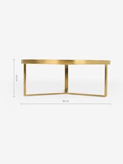 MADE.COM Brushed Brass/Glass Aula Round Coffee Table - Image 4 of 4