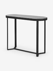 MADE.COM Black/Grey Glass Aula Console Table - Image 1 of 2
