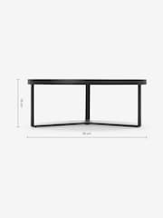 MADE.COM Black/Grey Glass Aula Round Coffee Table - Image 4 of 4
