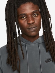 Nike Grey Club Fleece+ Polar Fleece Pullover Hoodie - Image 3 of 3