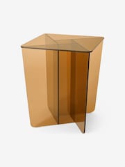 MADE.COM Caramel Glass Oki Side Table - Image 5 of 6