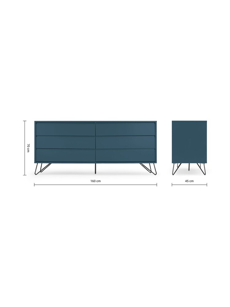 MADE.COM Blue Wide Elona Chest of Drawers - Image 5 of 5