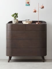 MADE.COM Dark Stain Oak Odie 5 Drawer Chest of Drawers - Image 1 of 4