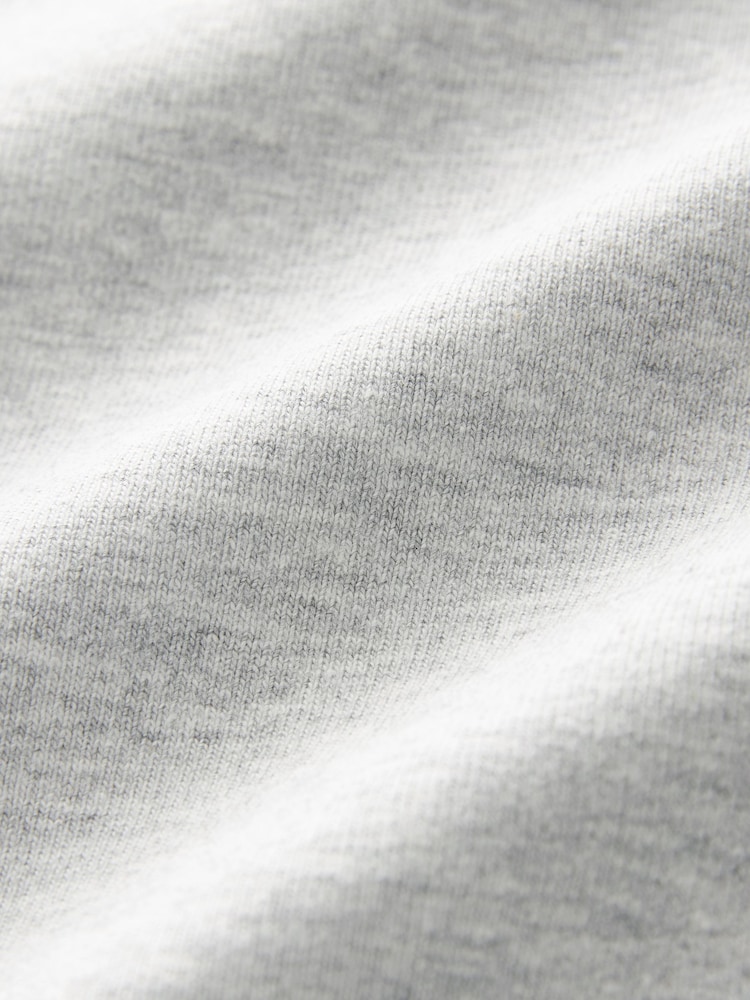 Grey Marl Double Layer Ribbed Long Sleeve Crew Neck Top - Image 6 of 6