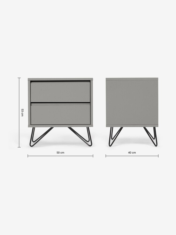 MADE.COM Grey Elona Bedside Table - Image 4 of 4