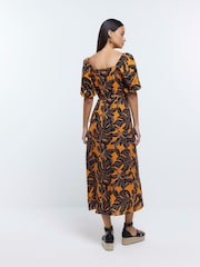 River Island Orange Wrap Dress - Image 2 of 6