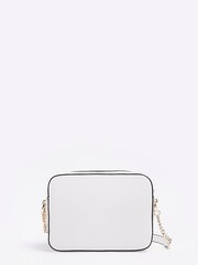 River Island White Padlock Chain Boxy Bag - Image 2 of 5