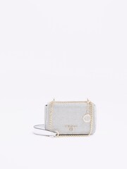 River Island Silver Heatseal Charm Shoulder Bag - Image 1 of 5
