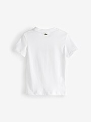 Lacoste Childrens Large Croc Effect 100% Cotton Graphic Logo T-Shirt - Image 2 of 3