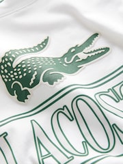 Lacoste Childrens Large Croc Effect 100% Cotton Graphic Logo T-Shirt - Image 3 of 3