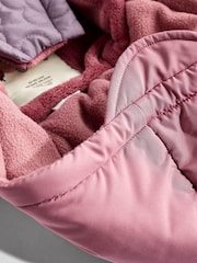Lilac Purple Colourblock Baby All In One Pramsuit (0mths-2yrs) - Image 4 of 8