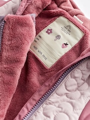 Lilac Purple Colourblock Baby All In One Pramsuit (0mths-2yrs) - Image 5 of 8