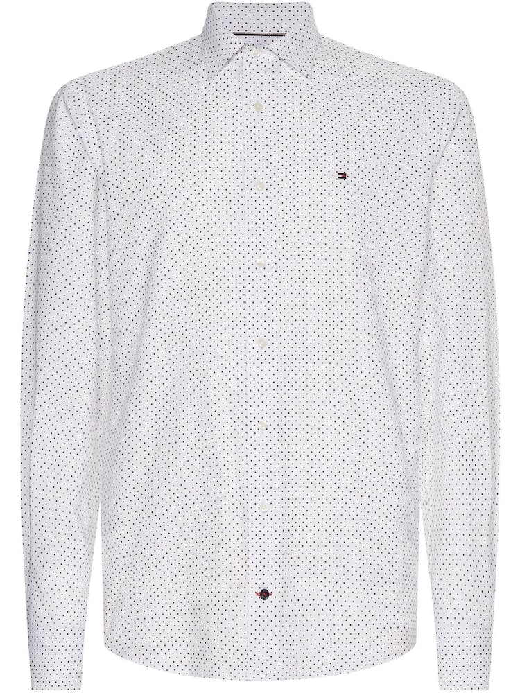 Tommy Hilfiger Gepunktetes Hemd, Weiß - Bild 4 von 4