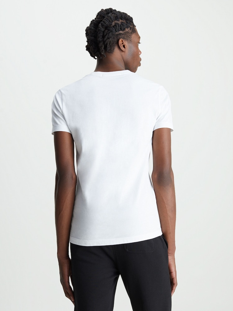 Calvin Klein White Slim Essential T-Shirt - Image 2 of 6