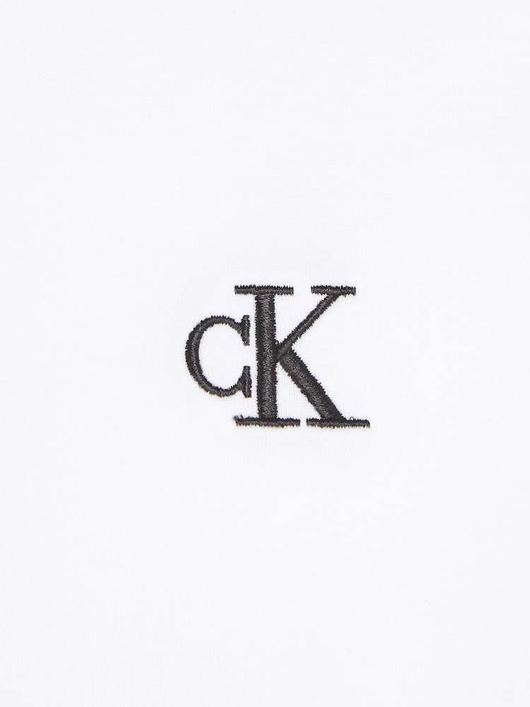 Calvin Klein White Slim Essential T-Shirt - Image 6 of 6