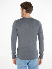 Calvin Klein Grey Superior Wool Crew Neck Sweater - Image 2 of 7