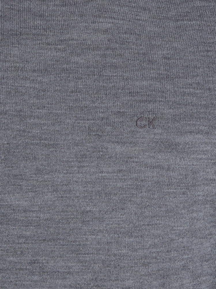 Calvin Klein Grey Superior Wool Crew Neck Sweater - Image 7 of 7