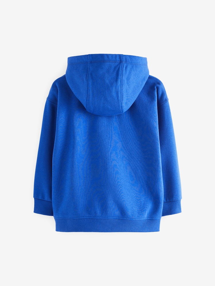 Blue Plain Jersey Hoodie (3-16yrs) - Image 2 of 2