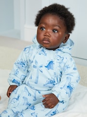 Blue Dinosaur Lightweight Baby All-In-One Pramsuit (0mths-2yrs) - Image 1 of 5