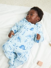 Blue Dinosaur Lightweight Baby All-In-One Pramsuit (0mths-2yrs) - Image 2 of 5