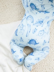 Blue Dinosaur Lightweight Baby All-In-One Pramsuit (0mths-2yrs) - Image 3 of 5