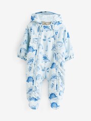 Blue Dinosaur Lightweight Baby All-In-One Pramsuit (0mths-2yrs) - Image 4 of 5