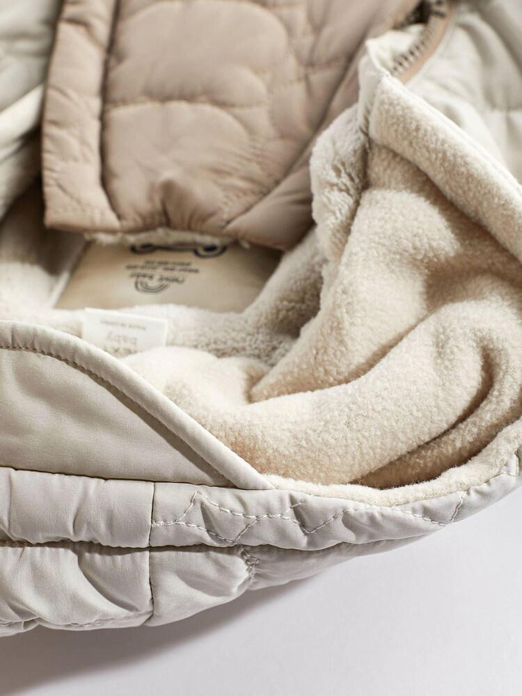 Grey/Mink Brown Colourblock Baby All-In-One Pramsuit (0mths-2yrs) - Image 4 of 8