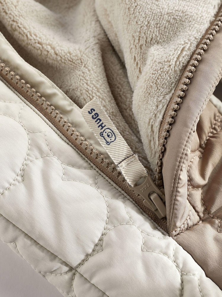 Grey/Mink Brown Colourblock Baby All-In-One Pramsuit (0mths-2yrs) - Image 7 of 8
