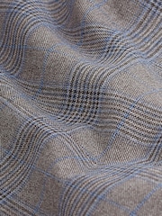 Taupe Brown Check Smart Trousers - Image 10 of 10