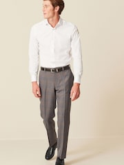 Taupe Brown Check Smart Trousers - Image 2 of 10