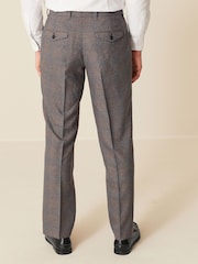 Taupe Brown Check Smart Trousers - Image 4 of 10