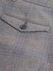 Taupe Brown Check Smart Trousers - Image 9 of 10